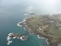 Vue aérienne du phare de Mannez