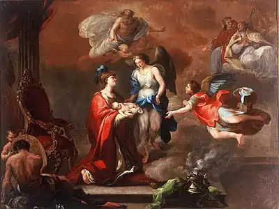 Alegoría del Nacimiento del infante Carlos Clemente (1772).