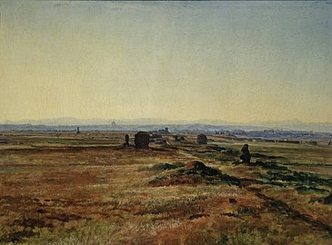 La Voie Appienne (Via Appia) au soleil couchant (1845)