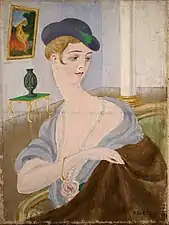 Aleksander Uurits (1888‒1918), Portrait d'une dame, 1917. Toile, huile.