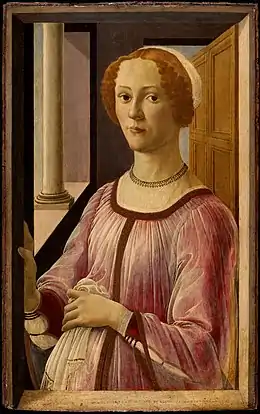 Botticelli, Portrait d'une dame connue sous le nom de Smeralda Brandini, 1470-1475.