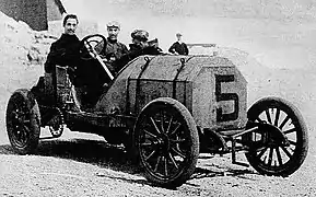 Alessandro Cagno vainqueur de la côte du mont Ventoux, le 17 septembre 1905 sur Fiat 100 hp.