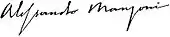 signature d'Alessandro Manzoni
