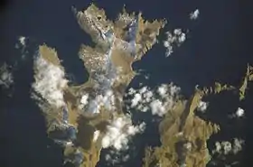 Vue aérienne de l'île