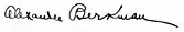 signature d'Alexandre Berkman