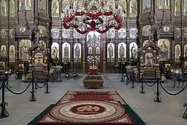 L'iconostase de la cathédrale pour Pâques