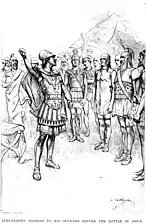 Alexandre s'adressant à ses officiers avant la bataille d'Issos.