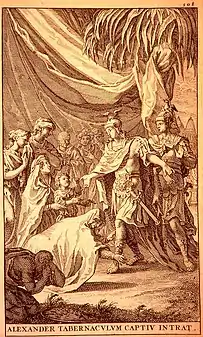 Alexandre entrant dans la tente des captives.