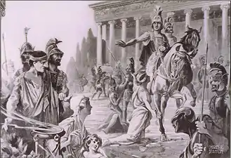 Alexandre pendant le sac de Thèbes.
