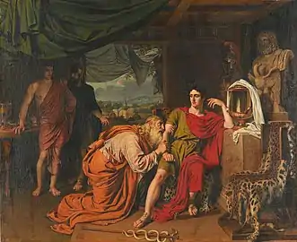 Priam suppliant Achille de lui rendre le corps d'Hector (1824)