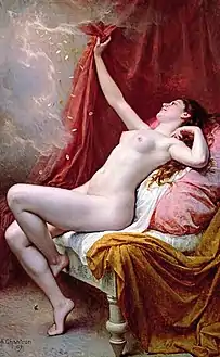 Danaé (1891), 173 × 116,5 cm, musée des Beaux-Arts de Rennes.