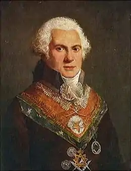 portrait en couleur d'un notable du XIXe siècle