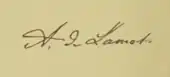 signature d'Alexandre de Lamothe