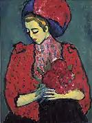 Alexej von Jawlensky, Junge Frau mit Paeonien (1909)