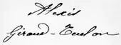 signature d'Alexis Giraud-Teulon