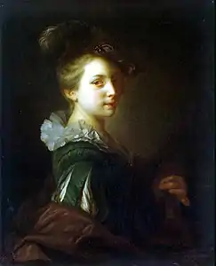 Jeune femme en costume de scèneannées 1730musée de l'Ermitage.