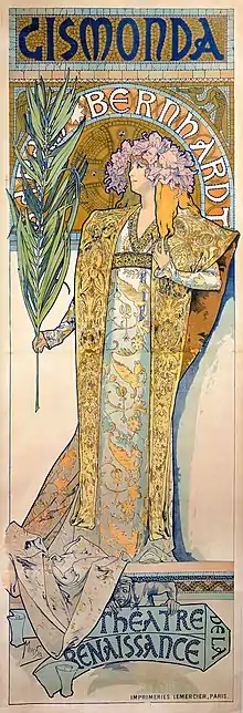 Alfons Mucha, Gismonda, affiche (1894).
