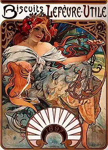 Alfons Mucha - Biscuits Lefèvre-Utile (1896)