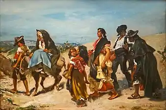 Bohémiens en marche (1860), Paris, musée d'Orsay.