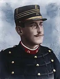 portrait colorisé du capitaine Dreyfus.