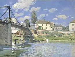 Le Pont de Villeneuve-la-Garenne 1872 49 × 65 cm par Alfred Sisley, Metropolitan Museum of Art.