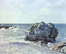 Alfred Sisley : La Baie de Langland, Storr's Rock, Matin (1897).