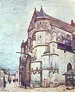 Alfred Sisley, Église de Moret-sur-Loing après la pluie (1894).