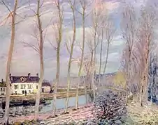 Le Canal du Loing par Alfred Sisley, 1892.