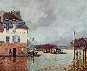 Alfred Sisley, L'Inondation à Port-Marly, 1876.