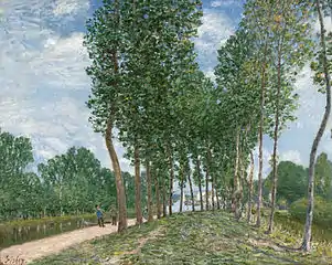Alfred Sisley : Le long du Loing près de Moret (1892).