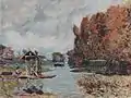 Les Lavandières à Bougival (titre inexact), 1875 par Alfred Sisley