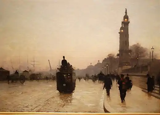 Tramway devant les Quinconces (II) (1892)