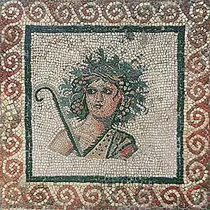 Mosaïque romaine de Bacchus jeune.