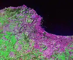 Vue par satellite de la Baie d'Alger, NASA