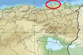 Localisation du massif de Collo au Nord-Est de l'Algérie.