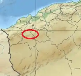 Localisation des monts de Daïa au Nord-ouest de l'Algérie.