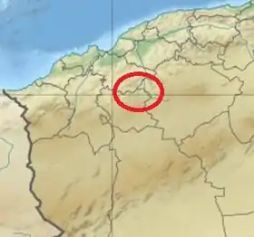 Localisation des monts de Saïda au Nord-Ouest de l'Algérie.