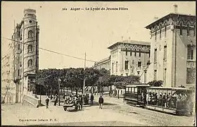 Un tramway à Alger vers 1926.