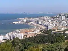 Vue de la baie d'Alger depuis l'ouest.