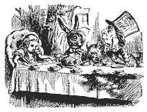 Vieille illustration d'Alice au pays des merveilles.