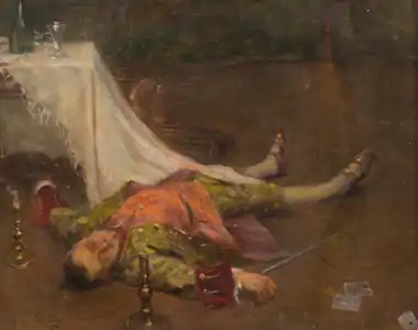 Le duel perdu (1893), huile sur toile, localisation inconnue.