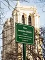 Plaque de l'allée Amandine-Giraud.