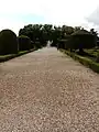 Perspectives du jardin à la française du XVIIe siècle depuis le palais.