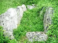 L'allée sépulcrale du Blanc-Val, au sud-ouest du hameau la Croix.