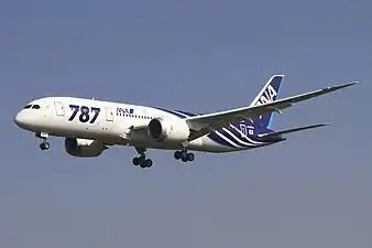 Aile recourbée du Boeing 787.
