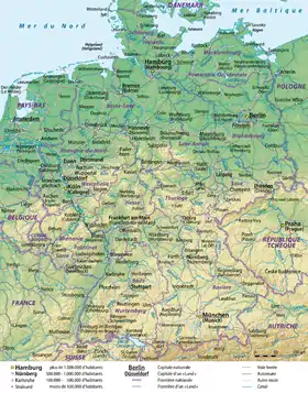 carte : Géographie de l'Allemagne