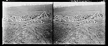 Ruines de l'église pendant la Première Guerre Mondiale