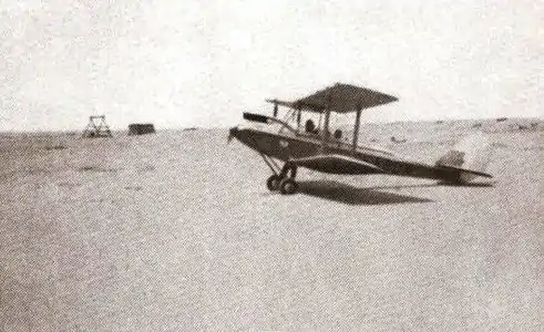 L'avion de László Almásy dans le désert en 1929.