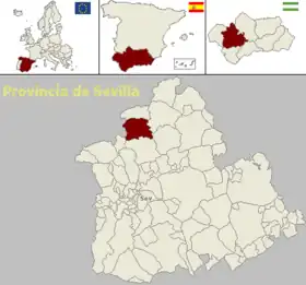 Localisation de Almadén de la Plata