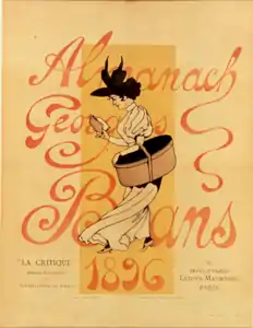 Almanach Georges Bans 1896, affiche lithographique.